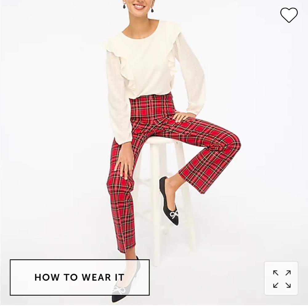 NWT JCrew Tartan Kelsey Pant